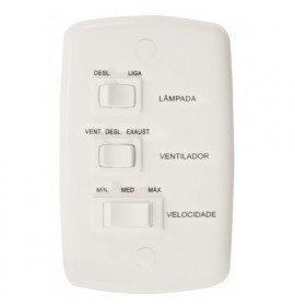Conjunto Controle Ventilador 3 Teclas 127V 12A 